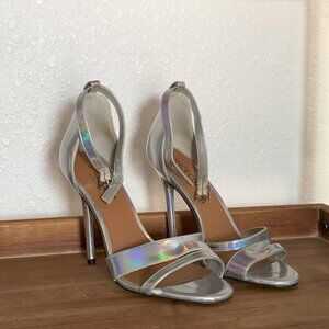 Holographic Strappy Shoe Cult Heels